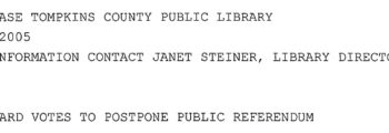 Library Board Votes to Postpone Public Referendum