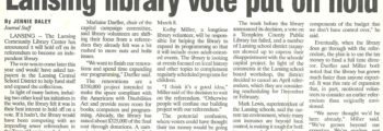 Lansing Library Vote Put On Hold