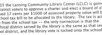 Library Seeks Charter Approval and to Elect a of Board of Directors