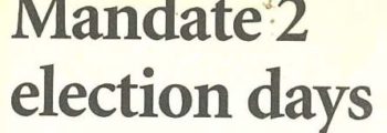 Voting Confusion: Mandate 2 Election Days