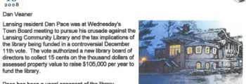 Pace Asks Town to Stop Funding Library