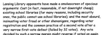 Why Oppose a Library?